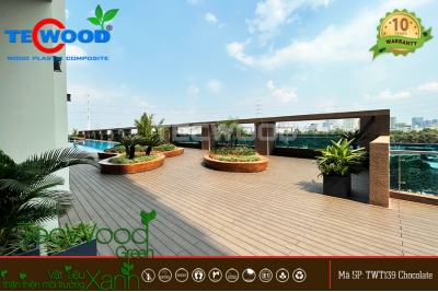 Dự án lót sàn gỗ cao cấp cho hồ bơi khu căn hộ Eco Green Quận 7