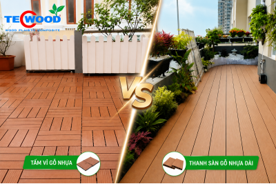 Nên dùng vỉ gỗ nhựa hay thanh sàn dài để lót sàn gỗ ban công?
