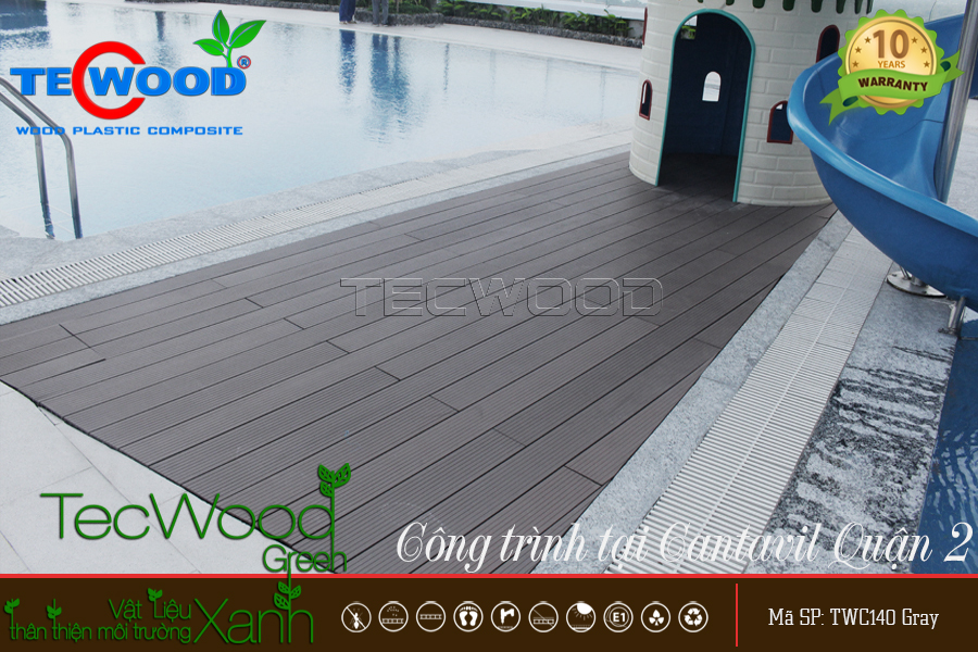 Sàn gỗ ngoài trời TecWood TWC140-Gray