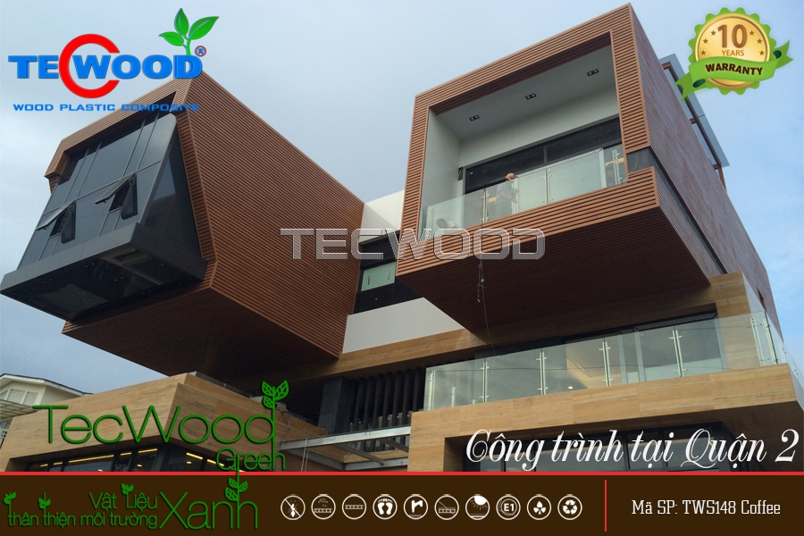 Tấm ốp gỗ nhựa TecWood TWS148-Coffee