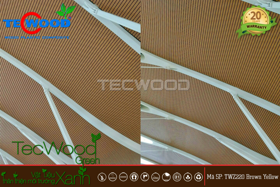 Tấm ốp gỗ nhựa TecWood TWZ220 màu Brown Teak