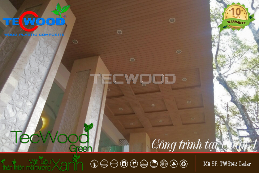 Tấm ốp gỗ nhựa TecWood TWS142-Cedar