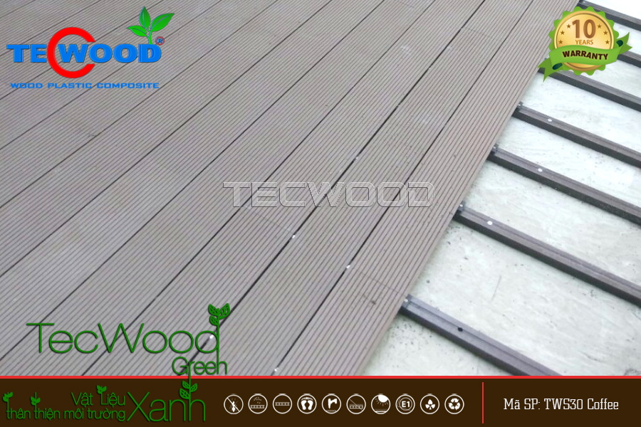 Thanh lam gỗ nhựa TecWood TWS30 - Cedar