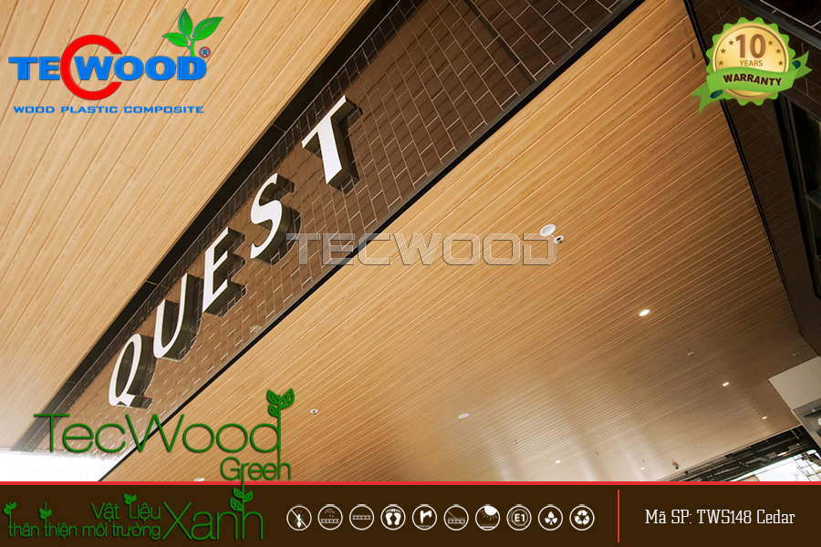 Tấm ốp gỗ nhựa TecWood TWS148-Cedar