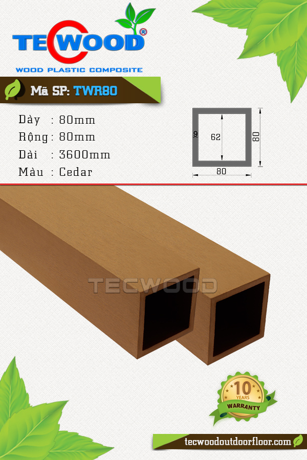 Lam gỗ nhựa TecWood TWR80-Cedar