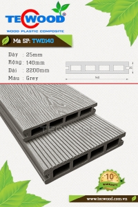 Sàn gỗ ngoài trời TecWood TWD140 màu Grey
