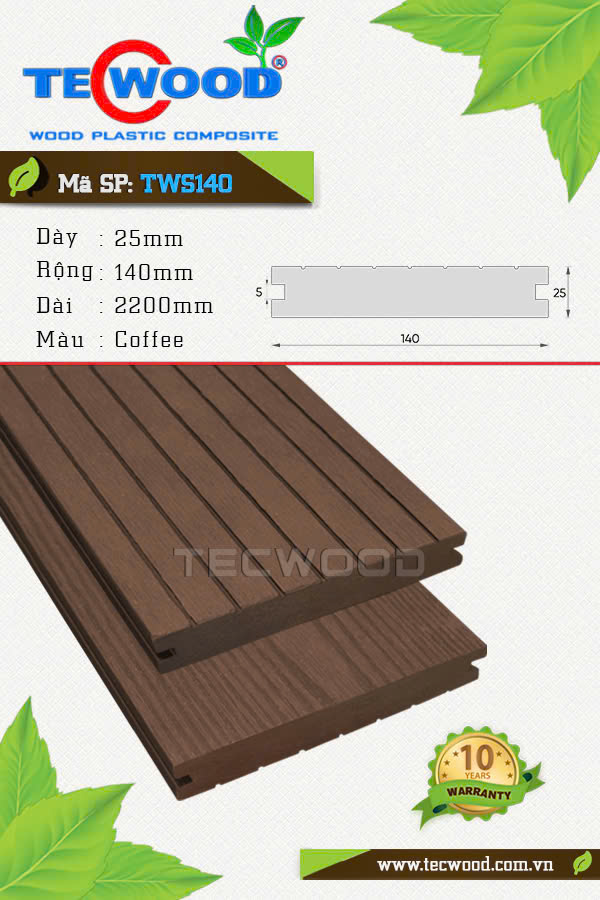 Sàn gỗ nhựa TecWood TWS140-Coffee