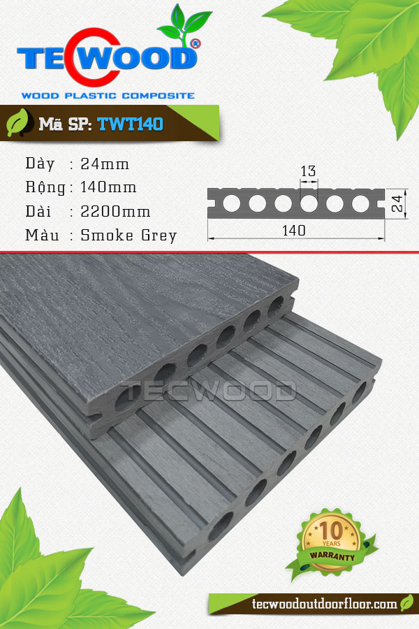 Sàn gỗ TecWood TWT140-Smoke Gray