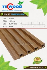 Tấm ốp gỗ nhựa TecWood TW160ASA-T24 màu Teak
