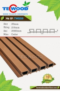 Tấm ốp gỗ nhựa TecWood TWS219 màu Cedar