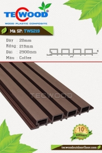 Tấm ốp gỗ nhựa TecWood TWS219 màu Coffee