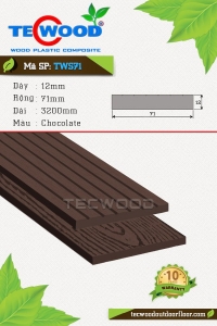 Tấm ốp gỗ nhựa TecWood TWS71 màu Chocolate