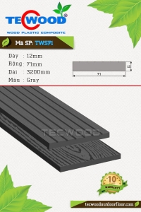 Tấm ốp gỗ nhựa TecWood TWS71 màu Gray