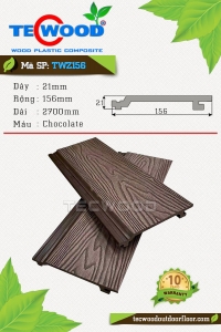Tấm ốp gỗ nhựa TWZ156 - Chocolate