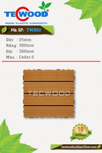 Tấm vỉ gỗ nhựa TecWood TW300-Cedar-2