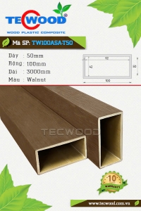Thanh lam gỗ nhựa TecWood TW100ASA-T50 màu Walnut