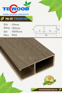 Thanh lam gỗ nhựa TecWood TW100T40F màu M02