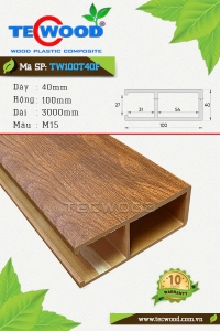 Thanh lam gỗ nhựa TecWood TW100T40F màu M15
