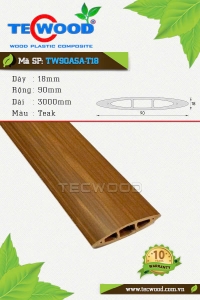 Thanh lam gỗ nhựa TecWood TW90ASA-T18 màu Teak