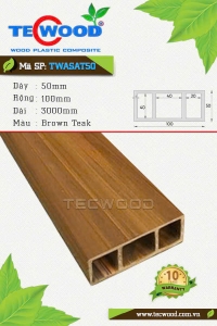 Thanh lam gỗ nhựa TecWood TWASAT50 màu Brown Teak
