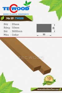 Thanh lam gỗ nhựa TecWood TWS28-Cedar