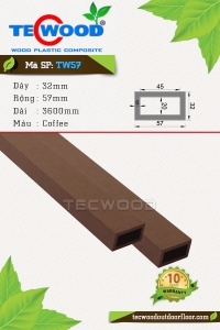 Thanh lam gỗ nhựa TecWood TW57-Coffee