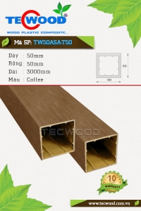 Trụ cột gỗ nhựa TecWood TW50ASA-T50 màu Coffee