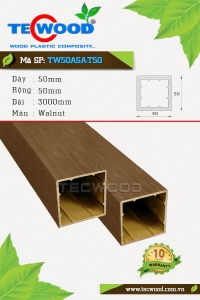 Trụ cột gỗ nhựa TecWood TW50ASA-T50 màu Walnut