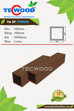 Trụ cột gỗ nhựa TecWood TWR100-Coffee